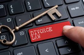 Keyboard with red key stating “Divorce Law.”