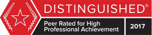 Peer Rated for High Professional Achievement logo 2017