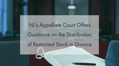 NJ’s Appellate Court Offers Guidance on the Distribution of Restricted Stock in Divorce