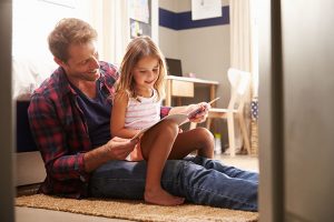 Father spending time with daughter custody and parenting time